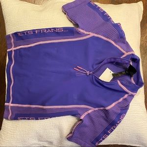 iets frans quarter zip biker shirt- xs